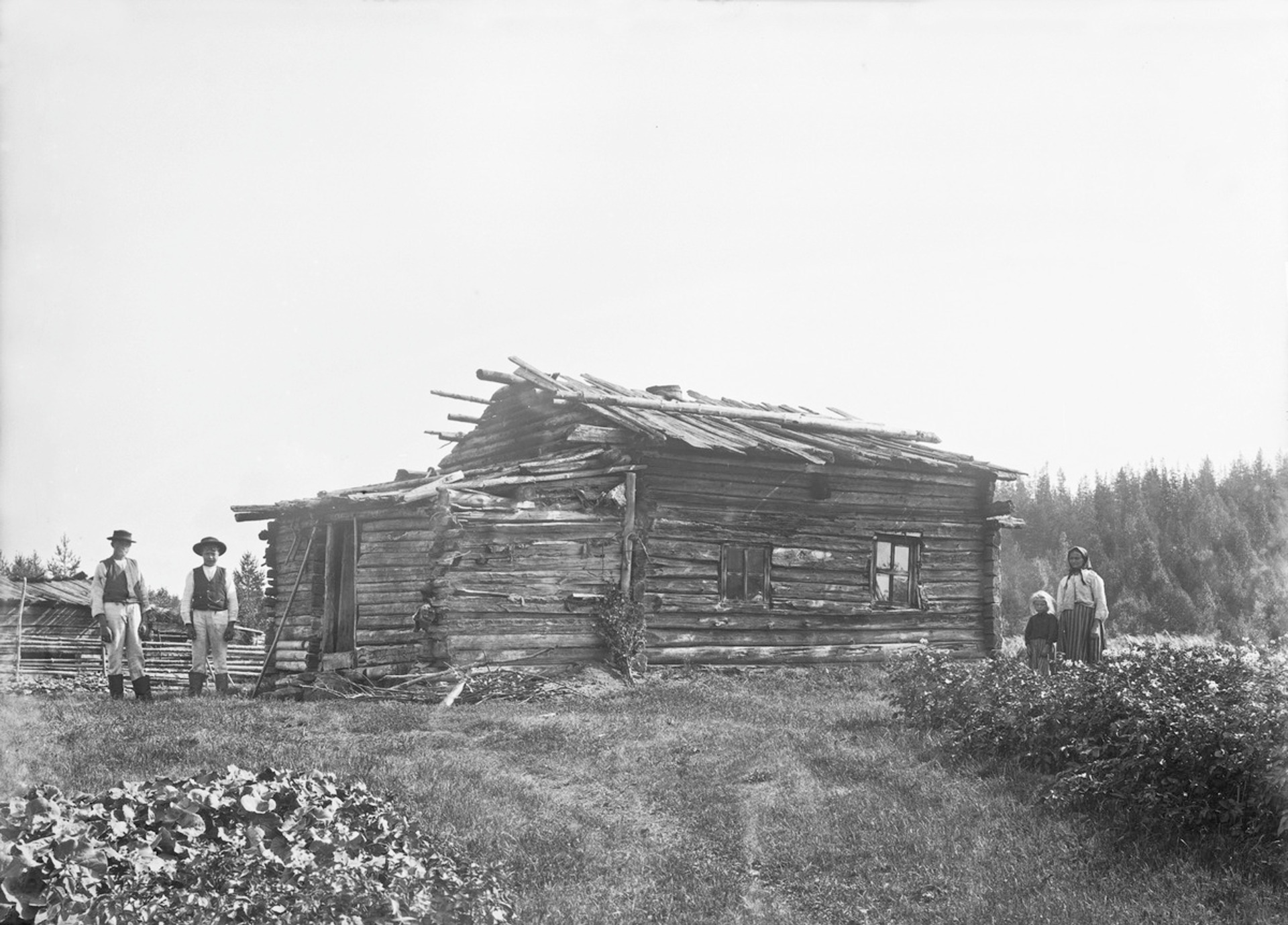 Savutupa Kiteen Närsäkkälän kylässä Sirelius, U. T., kuvaaja 1908, Kansatieteen kuvakokoelma, Museovirasto
